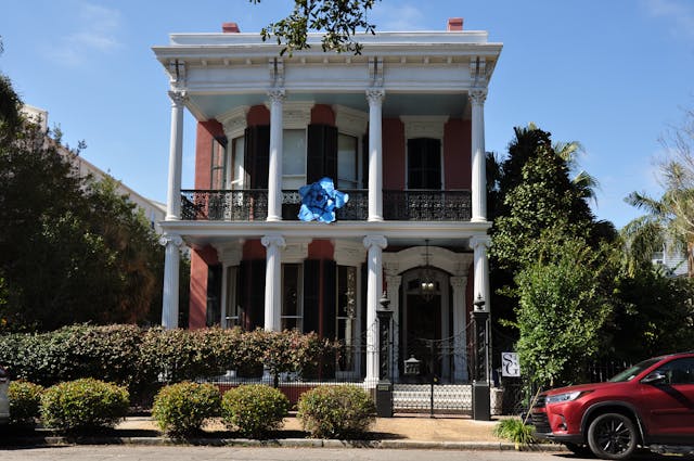 Green dress in the mirror