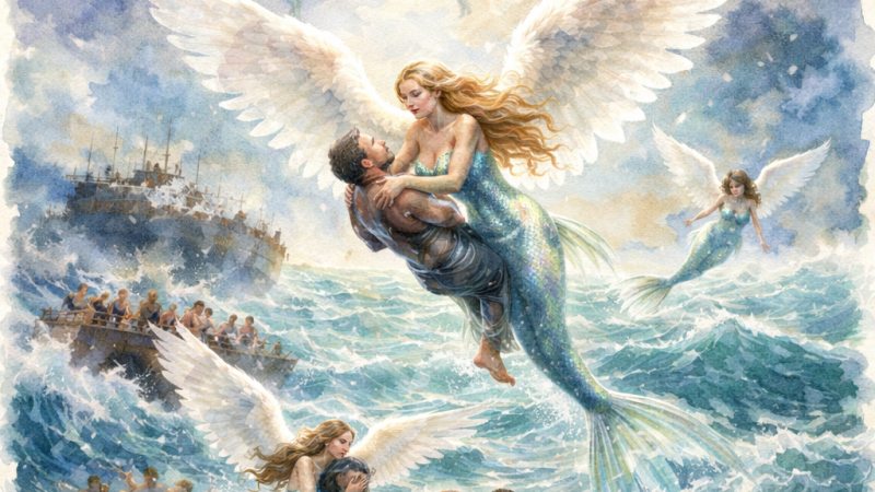 Angels Rescue People From a Flood